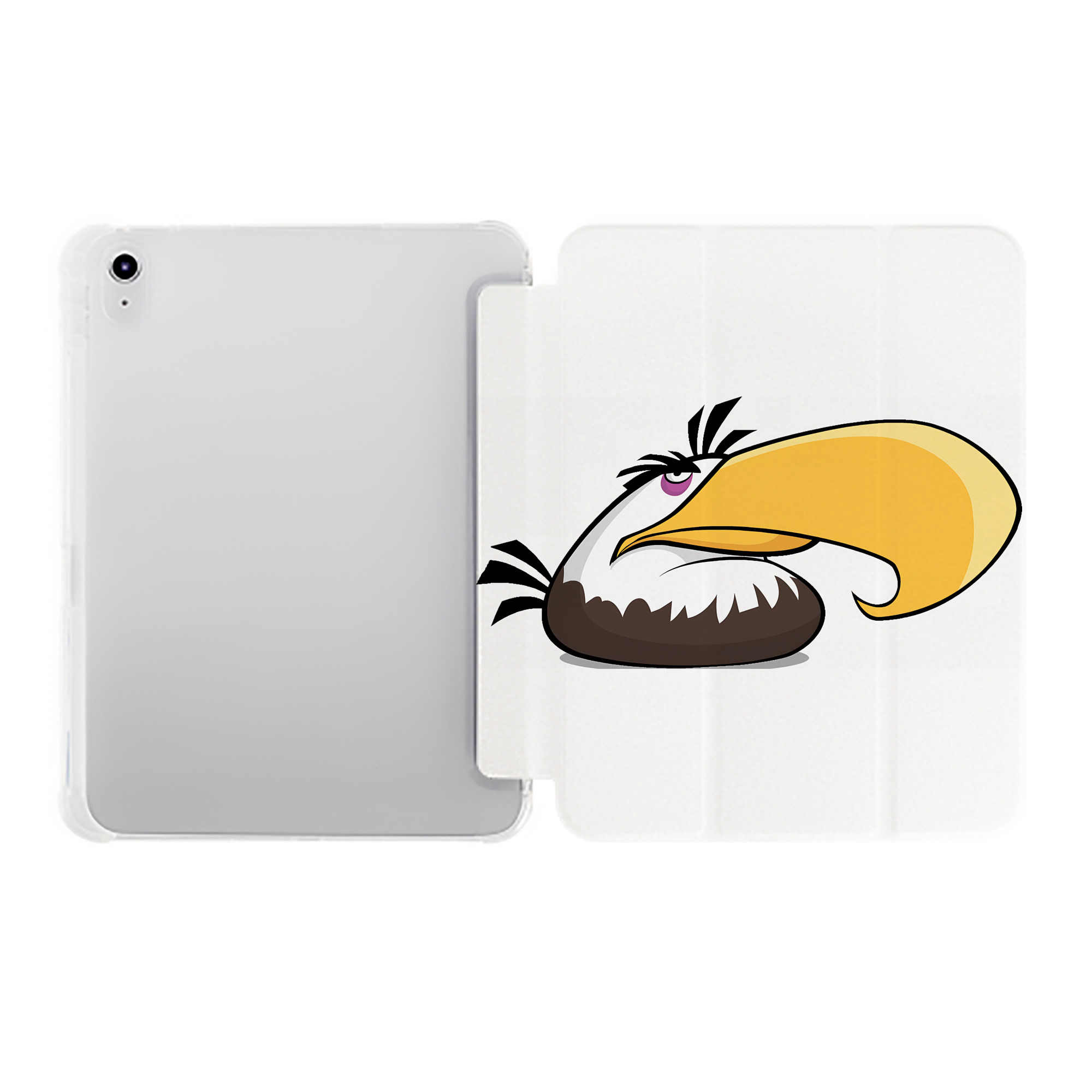 （画像用） Angry Birds アングリーバード IPad ケース ペン収納付き 三つ折りスタンド PUレザー×シリコン 対応機種9.5/10.5/10.9インチ